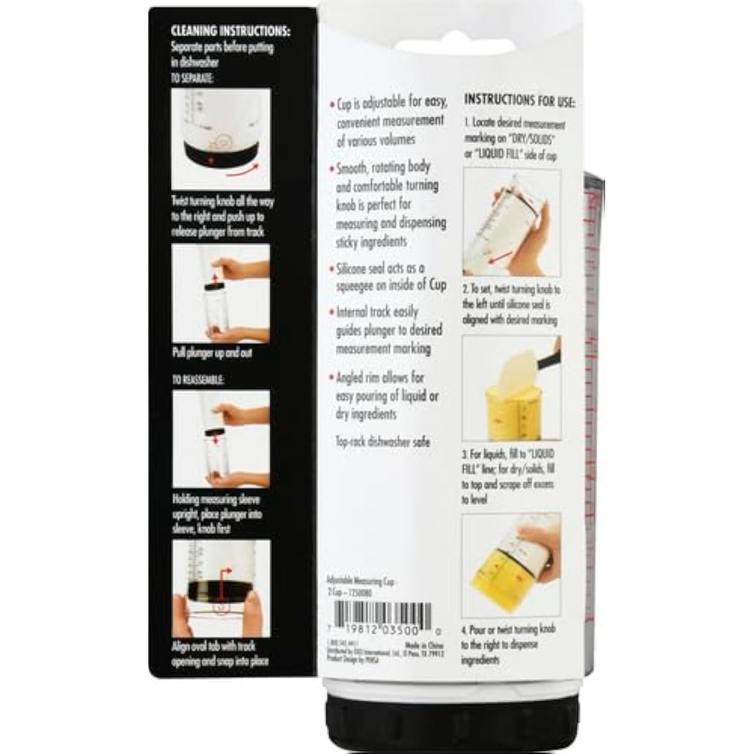Good Grips 2 Cup Adjustable Measuring Cup, Clear/Black