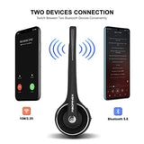 Trucker Bluetooth Headset Wireless Headset with Microphone Over The Head Headset with Noise Cancelling Sound On Ear Car Earphones Office Earpiece for