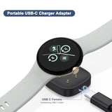 Charger Adapter For Google Pixel Watch 3/2, Portable Wireless Charging Cable Converter Dock Station Compatible With Google Pixel Watch 3/2 Smartwatch (Black)
