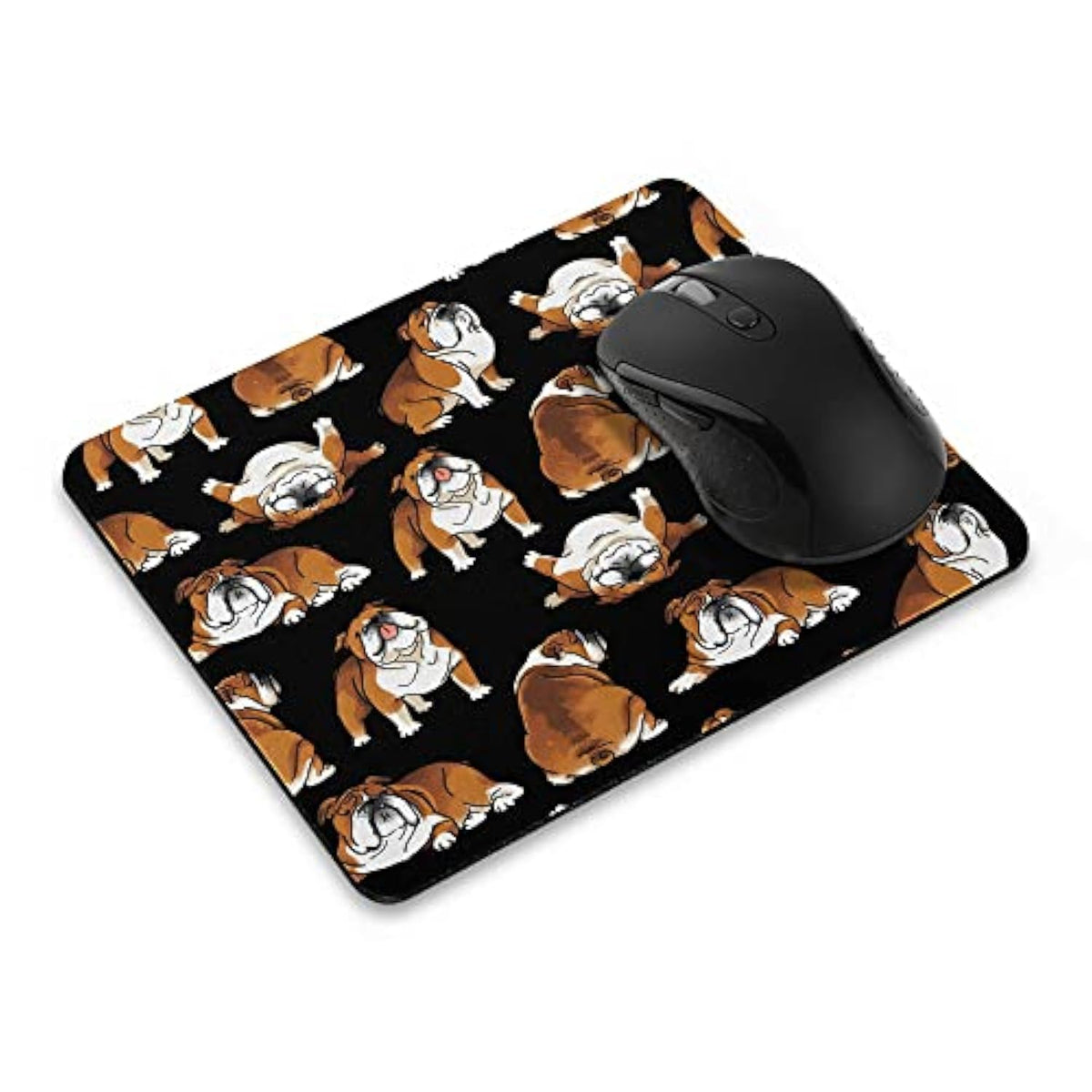 Non-Slip Rectangle Mousepad, English Bulldog Funny Playful Postures Mouse Pad For Home, Office And Gaming Desk