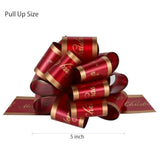 12Pcs Christmas Gift Wrap Bows With Ribbon 5Inch For Xmas Wrapping, Christmas Decorations, Florist Wrap (12Pcs)