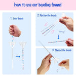 Beading Funnel - Beading Tools Kit For Clay Bead, 2 Pcs Beading Tools For Jewelry Making With Beading Needles, Bracelets, Necklaces Making (2), Clear