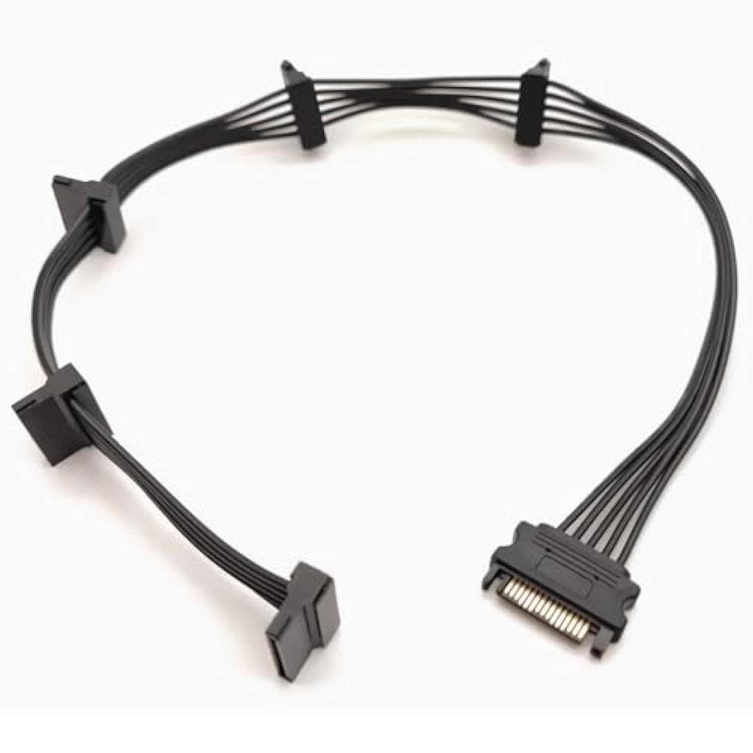 Sata Power Cable 19.7 In (500 Mm) - 15 Pin Sata 1 Male To 5 Female Power Split