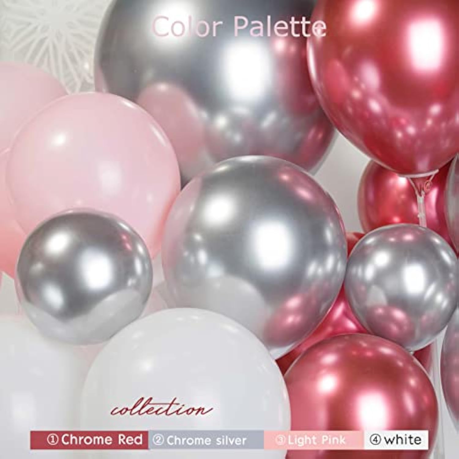 Pink Winter Wonderland Balloon Garland Arch Kit Pink Chrome Silver Red White With Snowflake Balloons For Onederland Girl Princess Birthday Party Baby Its Cold Outside Baby Shower Christmas Decorations