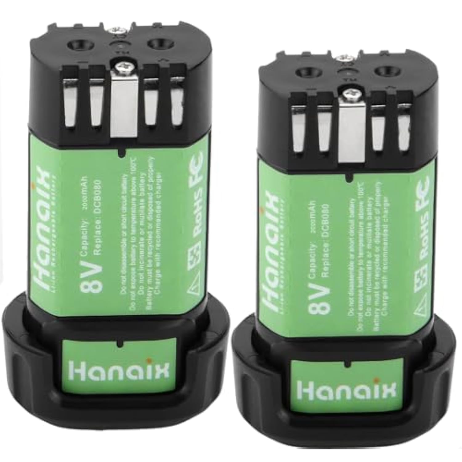 2Pack 2000Mah 8V Max Replacement Battery For Dewalt Dcb080 Dcb095 Dcf682 Dw4390 Dcf680N1 Dcf680N2 Dcf680G2 Li-Ion Battery