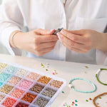 3Mm Glass Seed Beads For Jewelry Making, Friendship Bracelet Making Kit For Girls Adults, 24 Colors Bead Bracelet Kit For Diy Crafts Gifts (3Mm-A)