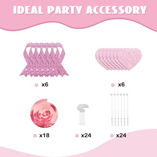 Breast Cancer Awareness Hanging Swirls, Pink Ribbon Hanging Decoration, Peace Out Chemo Party Streamers Decor, Breast Cancer Survivor Party Favors - Pink Glitter