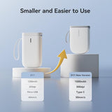D11 New Version Label Maker Machine With Tape,300Dpi Bluetooth Label Printer, Portable Thermal Printer,Sticker Maker For Organizing Home Office School,White