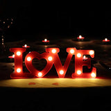 Valentines Day Decoration - Love Marquee Letters - Love Light Up Sign - Romantic Lighted Letters For Wedding & Home - Red