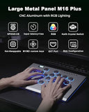 Haute42 Leverless Controller Arcade Stick M16 Plus-Aluminum Leverless Controller,Leverless Arcade Stick for PC/PS3/PS4/Switch Game,Crystal