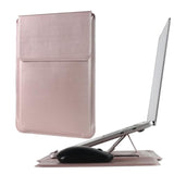 Laptop Sleeve Case With Stand And Mouse Pad 13-14 Inch Laptop Case Chromebook Sleeve Leather Protective Cover For Macbook Pro/Air Dell Hp Lenovo Thinkpad Samsung Asus Acer Lg Laptops