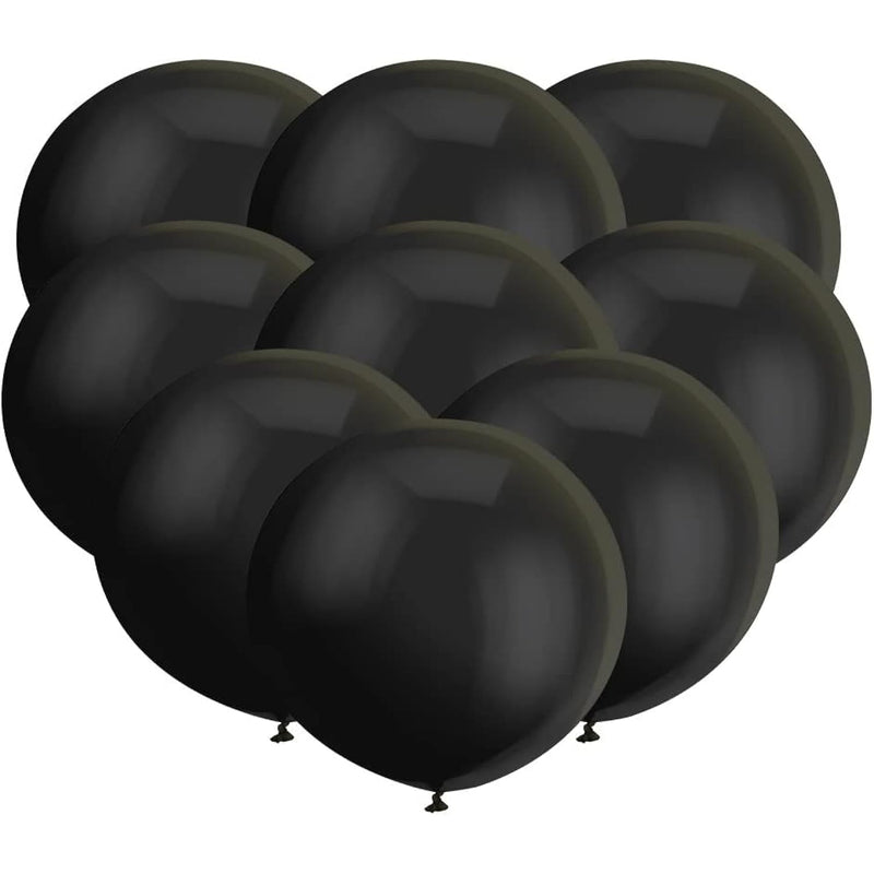 30Pcs Black Balloons 18 Inch Big Black Latex Balloons Large Black Ball