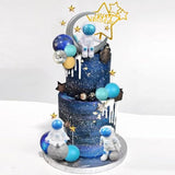 Space Cake Toppers Outer Space Cake Decorations With Balls Stars Astronauts Figurines Planets For Kids Outer Space Theme Birthday Party