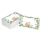 Table Place Card, Jungle Safari Animal Themed Tent Style Cards, Pack Of 25 Half-Fold Reception Place Cards, Perfect For Baby Showers, Jungle Safari Birthday Party, Special Events A33