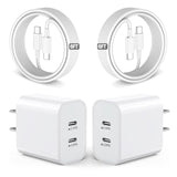 Iphone 16 15 Charger,Usb C Charger Fast Charging,2Pack Dual Port Fast Wall Chargers Block With 6Ft Usb C To C Cable For Iphone 16E/16 Pro Max/16 Pro/16 Plus/15 Pro Max/15/Ipad Pro/Air/Mini/Airpod