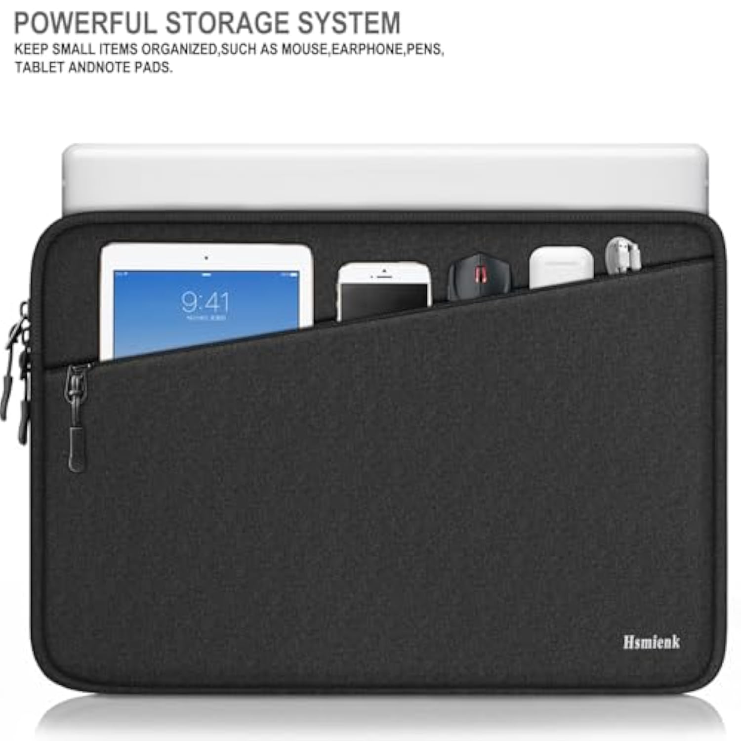 Laptop Sleeve Case 14 Inch, Traveling Water Resistant Carrying Notebook Bag With Pocket, Shockproof Protective Laptop Cover Compatible For 14 Inch Macbook Air/Pro, Hp, Lenovo, Dell, Asus, Acer, Black