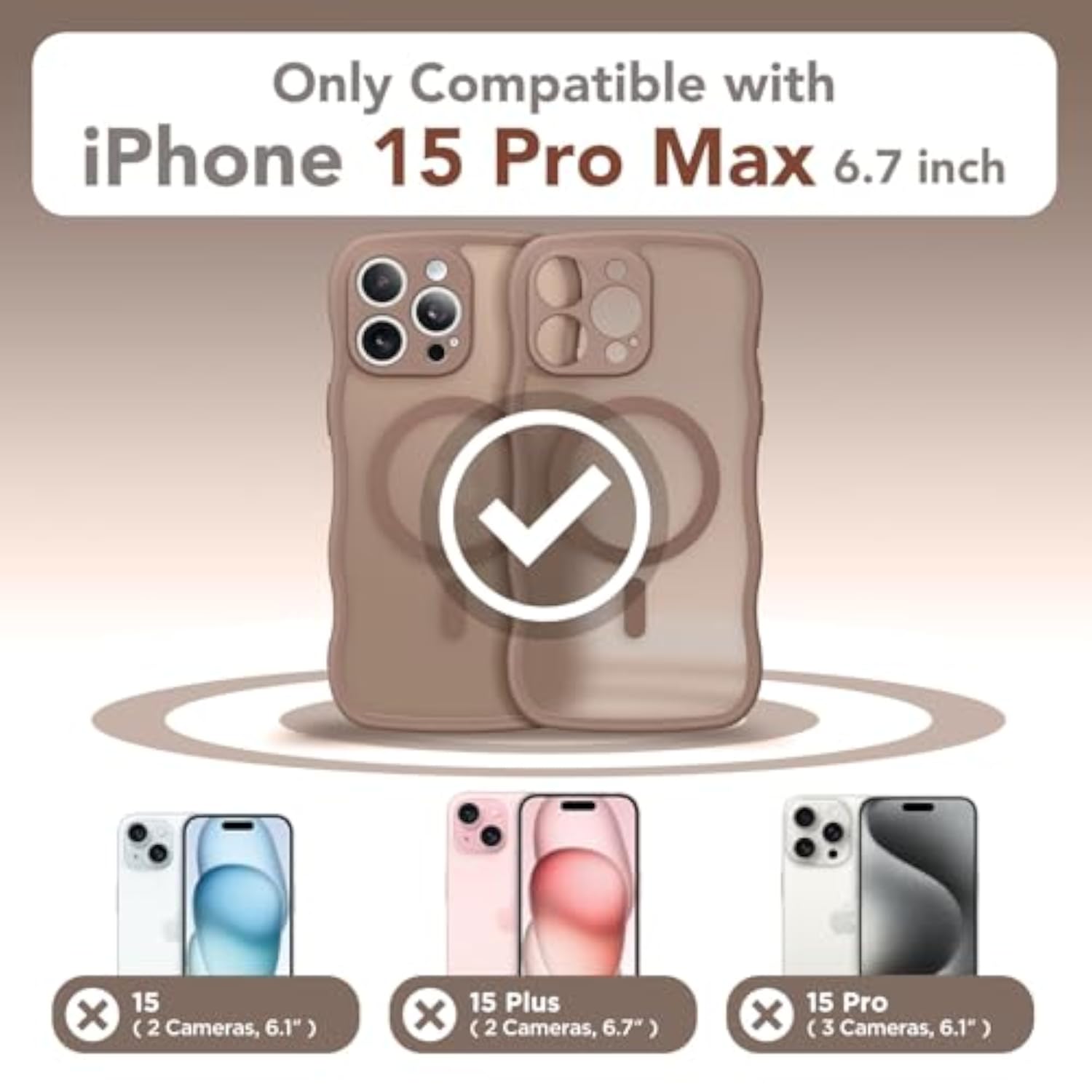 Cute MagSafe Compatible Case for iPhone 15 Pro Max