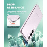 Glitter Clear Case For Samsung Galaxy S23 5G With Diamond Sparkle Camera Lens Protector And 2 Packs Tempered Glass Screen Protector, Sparkly Shockproof Protective Girls Cover (For Samsung S23)