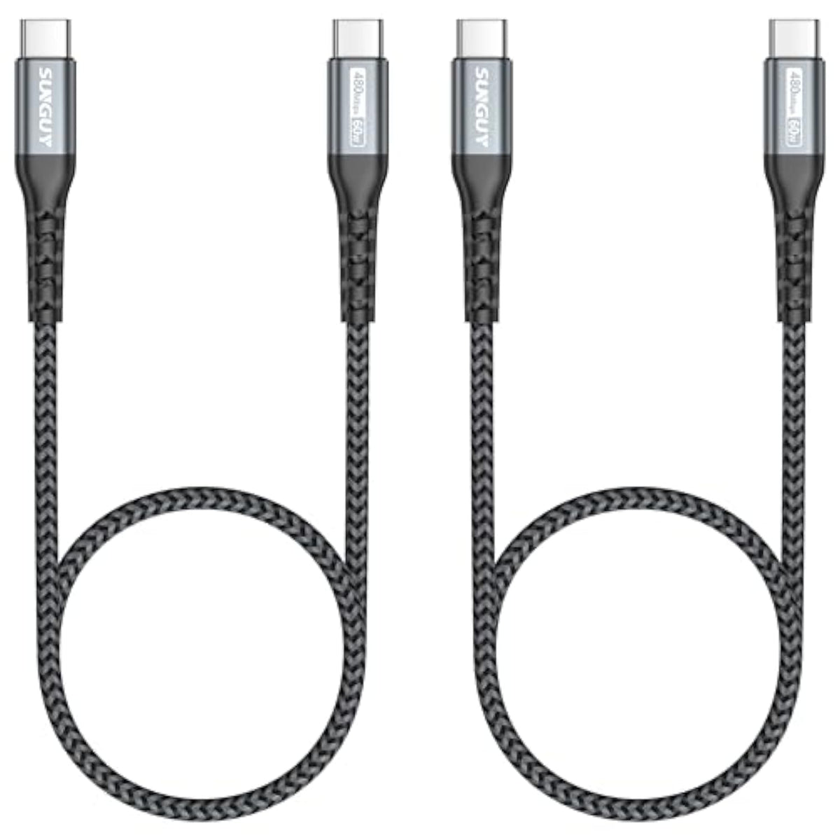 Usb C To Usb C 1.5Ft [2Pack], 60W Usb C Cable Pd Fast Charge Usb 2.0 Type C Ch