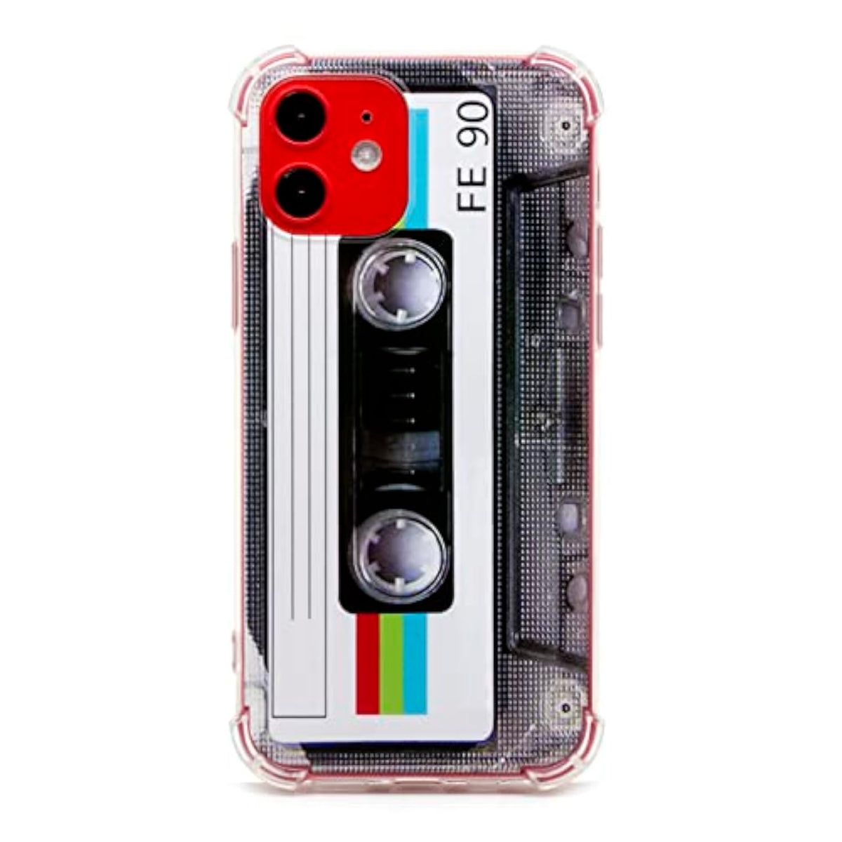 Phone Case Matte Finish Heavy Duty Soft Back Cover With Reinforced Corners Tpu Soft Bumper Retro Cassette Tape Case Compatible With Iphone 12
