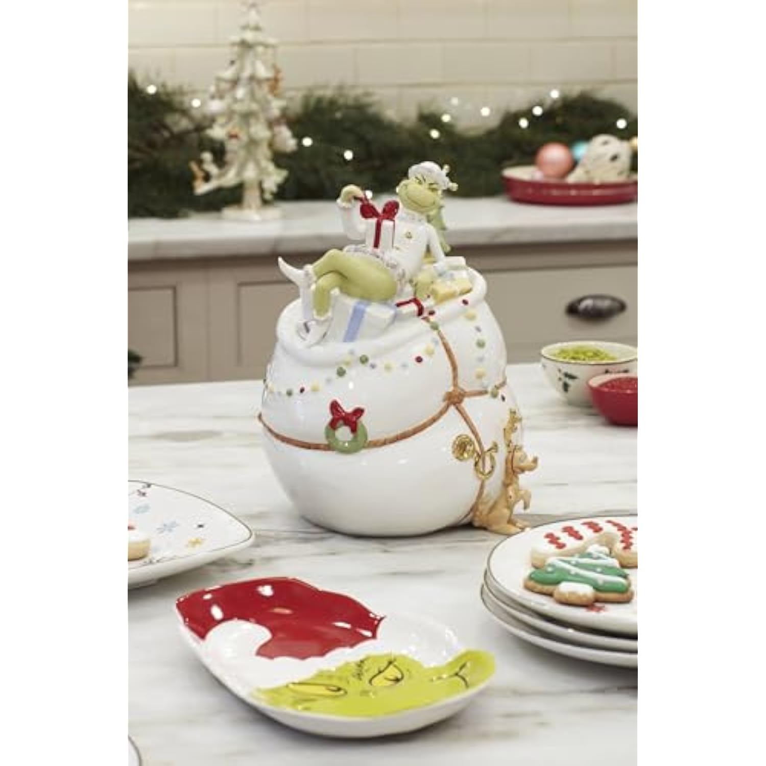 894169 Merry Grinchmas Cookie Jar, Christmas & Holiday Hosting