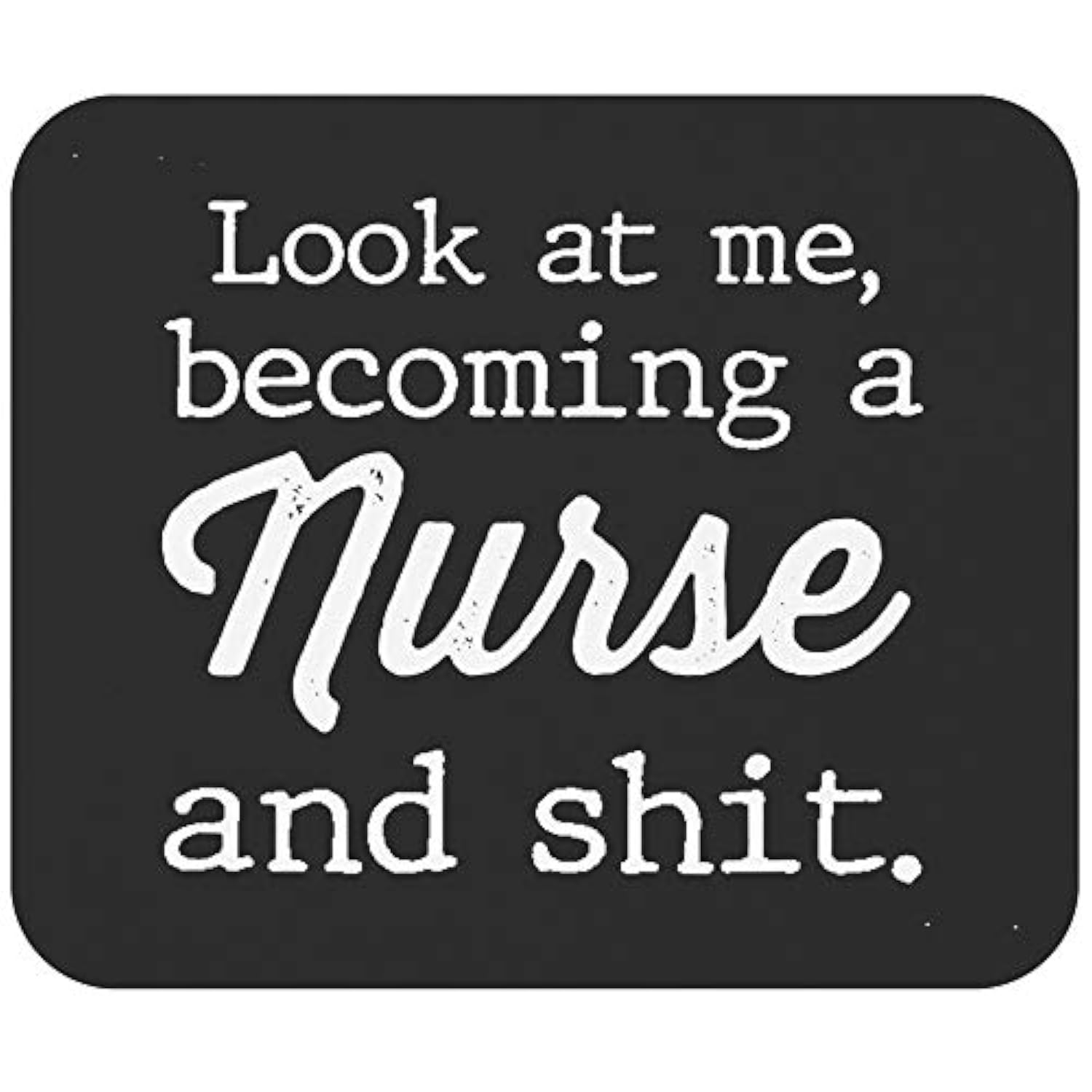 Nurse 9" Mousepad Nursing Mousemat - Nursing Student Gifts Women Girls Nurse Themed Graduation Black Office Poster Mouse Mat Mouse Pad Canvas