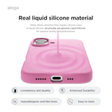 elago Premium Liquid Silicone Case for iPhone 16 Hot Pink