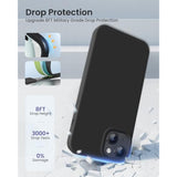 For Iphone 15 Case Liquid Silicone Slim Shockproof Protective Cover 6.1 Inch Anti-Scratch Drop Protection,Black