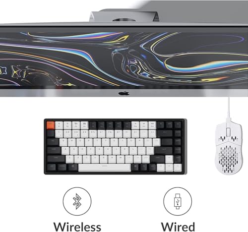K2 75% Layout 84 Keys Hot-Swappable Bluetooth Wireless/Usb Wired Mechanical Keyboard With Super Banana Switch/Double-Shot Keycaps/Rgb Backlight/Aluminum Frame For Mac Windows Version 2