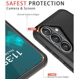 For Samsung Galaxy S25 Case - 15Ft -Grade Drop Protection, With Screen Protector & Camera Lens Protector, Heavy Duty Phone Cover For Galaxy S25 Case (Black)