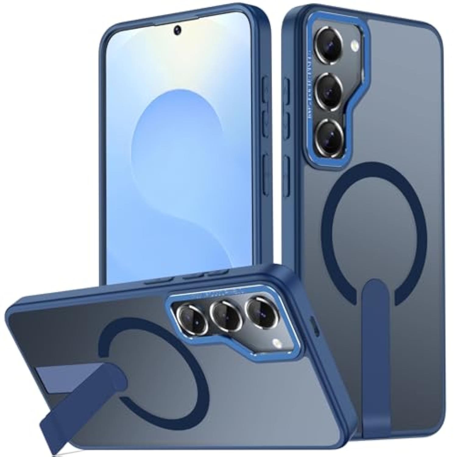 For Samsung Galaxy S23+ Plus Case, [Compatible With Magsafe] S23 Plus Magnetic Case Built-In Invisible Stand [Military-Grade Protection] Shockproof Phone Case For Galaxy S23Plus (Blue)