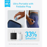 Anker 25W USB C Charger Block, Compact and Foldable, Supports PPS Fast Charging for Galaxy S24/Z Fold/Z Flip/Tab, iPhone, iPad (Black, 1pack with Cable)