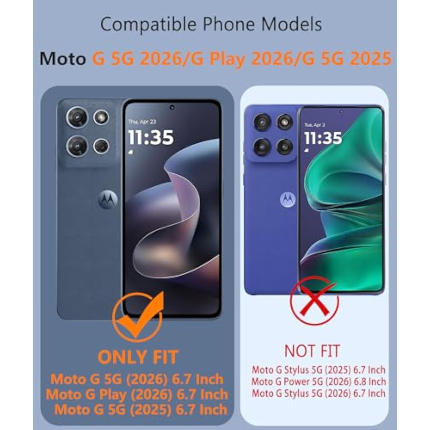 Dual Layer Non Slip Shockproof Phone Case for Moto G 2026/2025