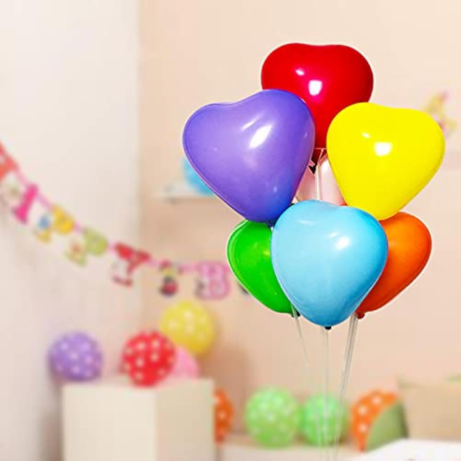 50 6-Inch Heart Shaped Balloons 3 Kinds Of Color Latex Balloons For Valentines Day,Propose Marriage,Wedding Party.(Red, Pink, White)