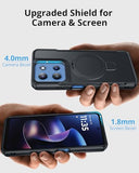 Rugged Case for Moto G 2025 2026 & G Play 2025 2026, Magnetic Phone Case Compatible with MagSafe, Military-Grade Protection with Kickstand & 2X