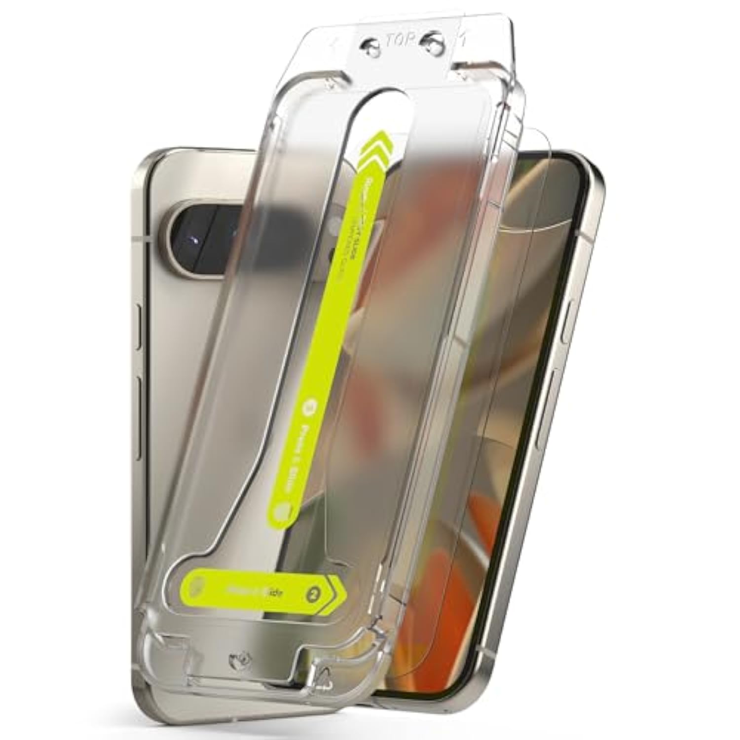 Ringke Easy Slide Tempered Glass Designed for Google Pixel 10/10 Pro Screen Protector [Super Easy to Install] Case Friendly Shatterproof Premium 9H Hardness Tempered Glass - 2 Pack