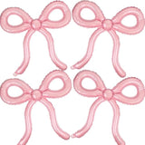 4 Pcs Large Pink Bow Balloons Pink Party Decorations For Women And Girls Birthday, Bridal Shower, Baby Shower, Bachelorette Engagement, Halloween Party Supplies 26 X 24 Inch