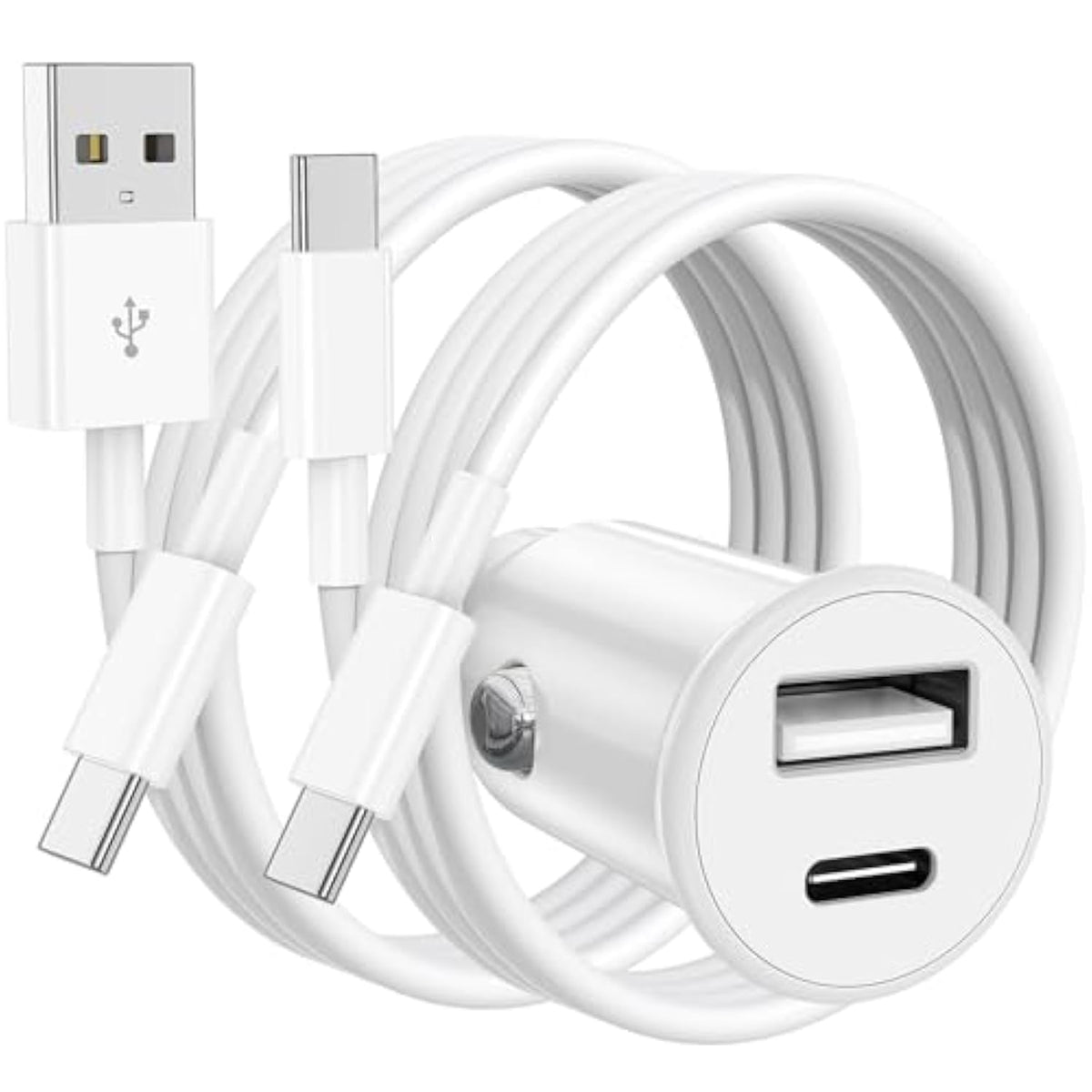 Usb C Car Charger For Iphone 16 15 Pro Max, 40W Dual Port Usb-C & Usb-A Car Fast Charging Adapter, 2X3Ft C To C Cable & A To C Carplay Cable For Iphone 16 15 Plus/16 15 Pro Max, Ipad, Samsung