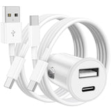 Usb C Car Charger For Iphone 16 15 Pro Max, 40W Dual Port Usb-C & Usb-A Car Fast Charging Adapter, 2X3Ft C To C Cable & A To C Carplay Cable For Iphone 16 15 Plus/16 15 Pro Max, Ipad, Samsung