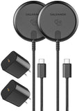 2-Pack Qi2.2 Certified 25W Magnetic Wireless Chargers for  with Fast-Charging Wall Adapters for Galaxy S26 Ultra, zFold, S25, Android Phones -