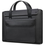 14 Inch Laptop Sleeve Case Bag For Hp 14" Laptop, Lenovo Dell Asus Acer Chromebook 14, Hp Stream 14, Dell Latitude 14, Asus Vivobook 14, Leather Computer Bag With 3 Compartments & Handle, Black