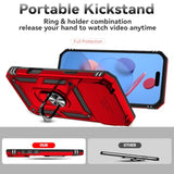 Compatible With Iphone 17 Pro Max Case With Hd Screen Protector & Slide Camera Cover & Rotated Ring Kickstand, [Military-Grade] Iphone Case For Iphone 17 Pro Max,Red