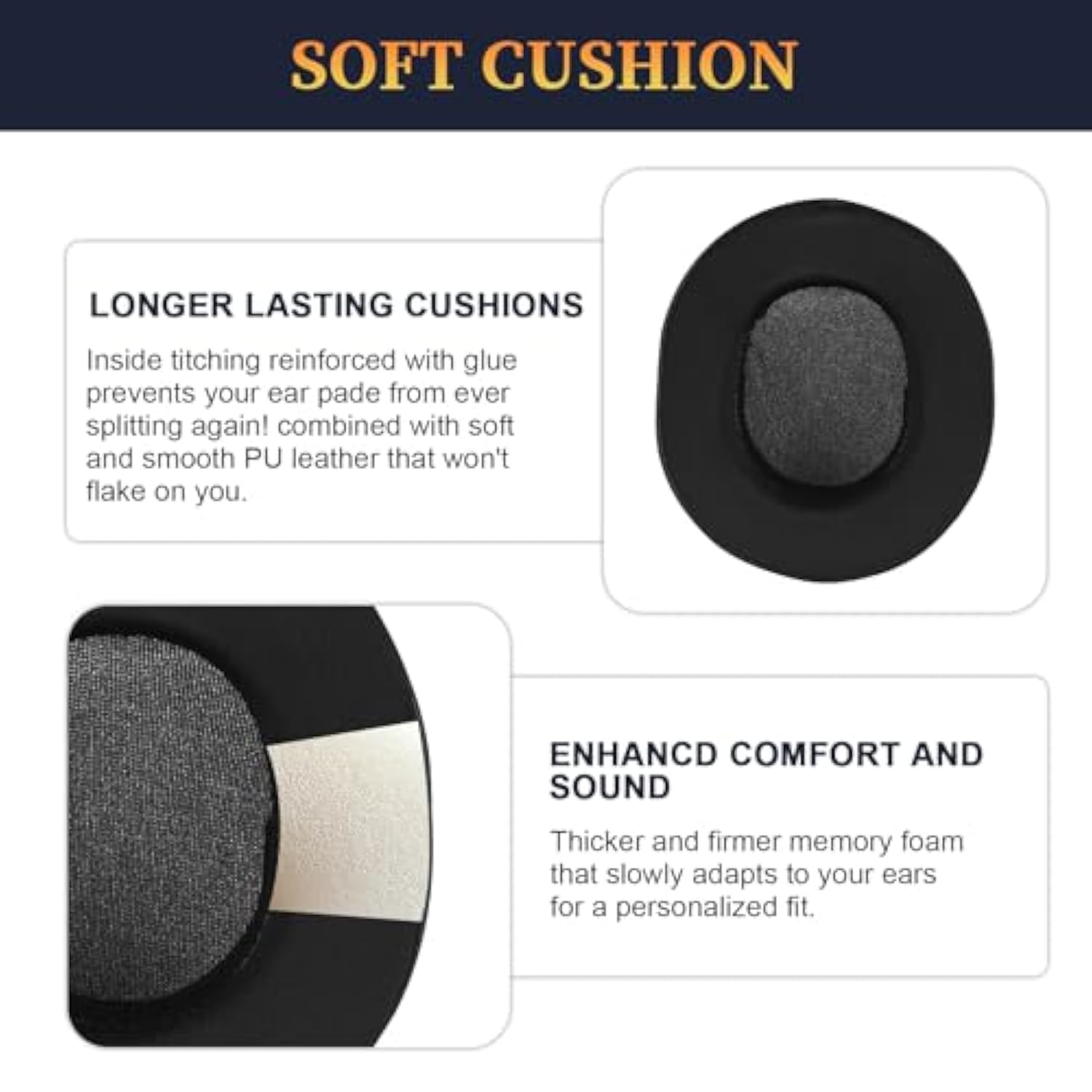 Nova Pro Ear Cushions Replacement Noise Isolation Ear Pads Compatible With Steelseries Arctis Nova Pro Wireless Over-Ear Headphones