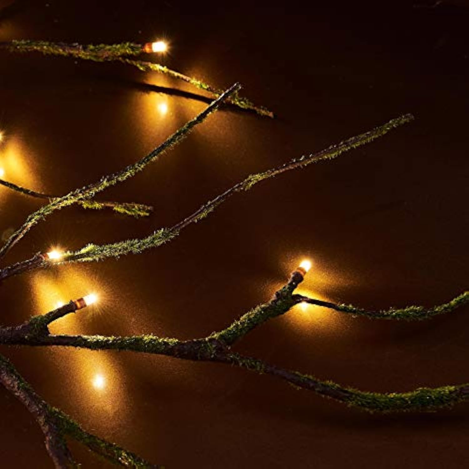 Mossy Garland Lights 6Ft 48 Led Battery Operated Lighted Twig Vine With Timer For Halloween Christmas Party Decoration I