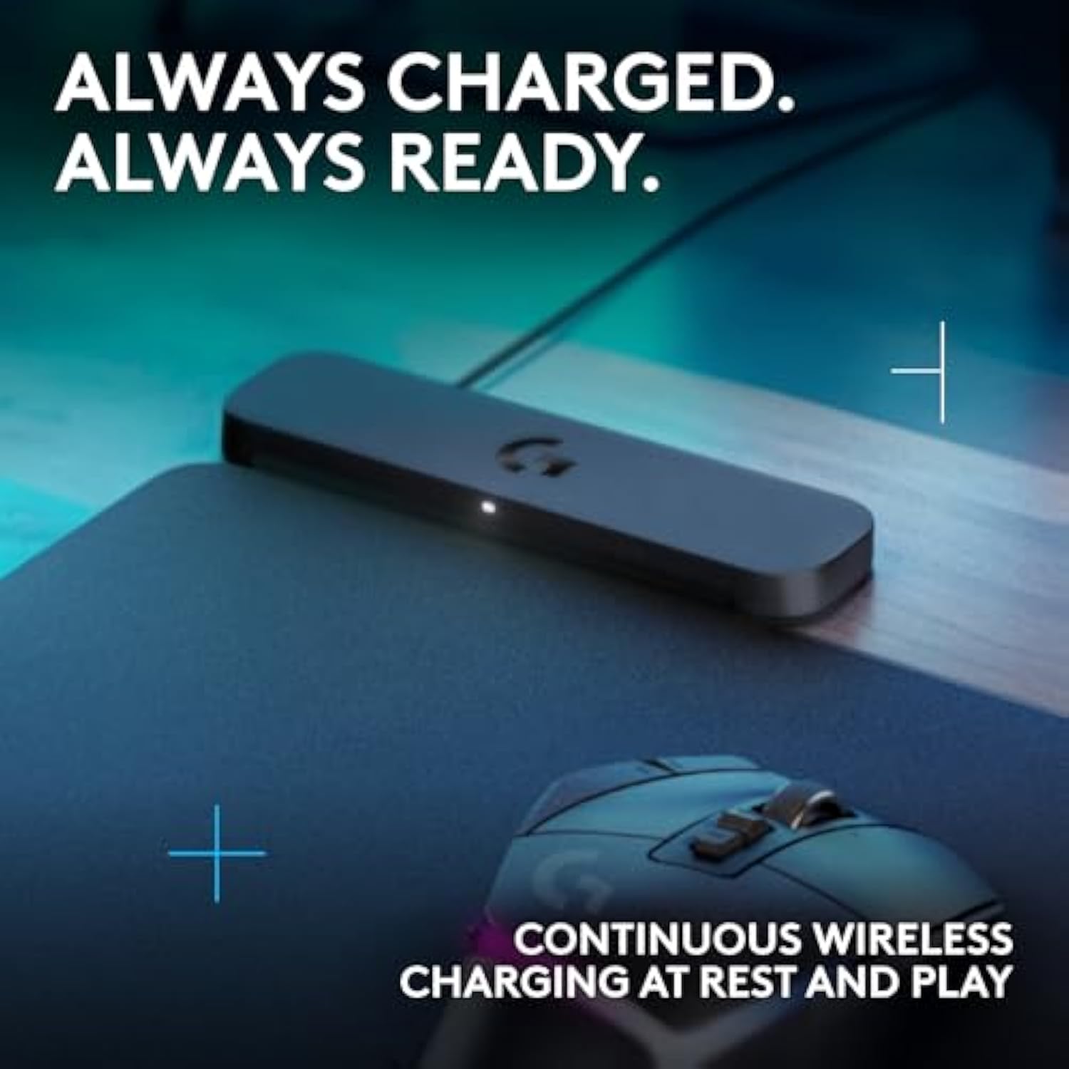 Powerplay 2 Wireless Charging Mouse Pad For Compatible Gaming Mice, 34.5 X 28.4 Cm (13.5 X 11.2 Inches), 3.5 Mm Height, For Pc/Mac - Black