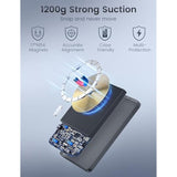 For Magsafe Portable Charger, [0.3" Ultra Slim] Magnetic Power Bank,[Alloy-Made] 5000Mah Wireless Portable Charger, Usb C Battery Pack 18W Fast Charging For Iphone Samsung (Grey)