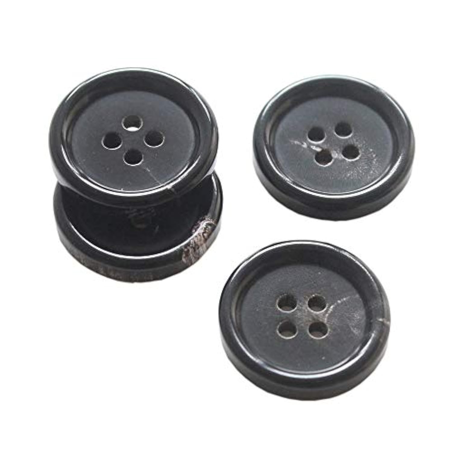 22 Pieces Real Horn Buttons Set For Blazers Suits Coats 15Mm 20Mm Natu