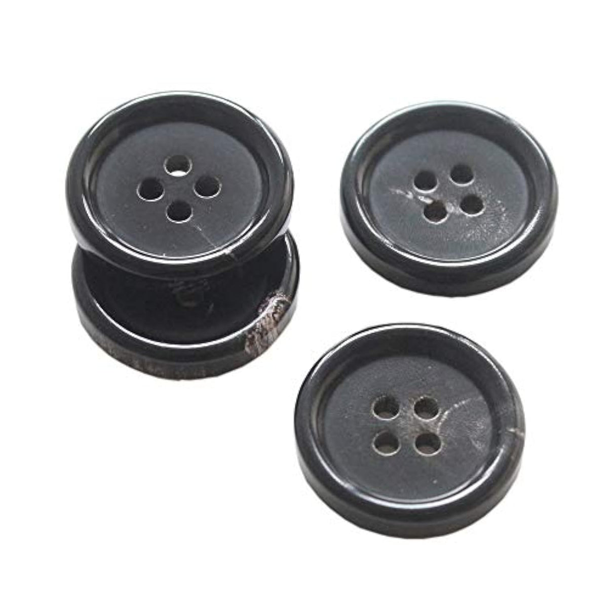 22 Pieces Real Horn Buttons Set For Blazers Suits Coats 15Mm 20Mm Natu