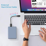Short Micro B To Usb C Cable, 8 Inch External Hard Drive Cord Usb 3.1 Gen1 Fas