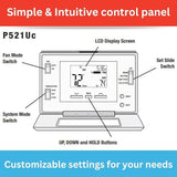 Pro P521U Programmable 5-2 Day Thermostat For Home Use; 2 Heat, 1 Cool